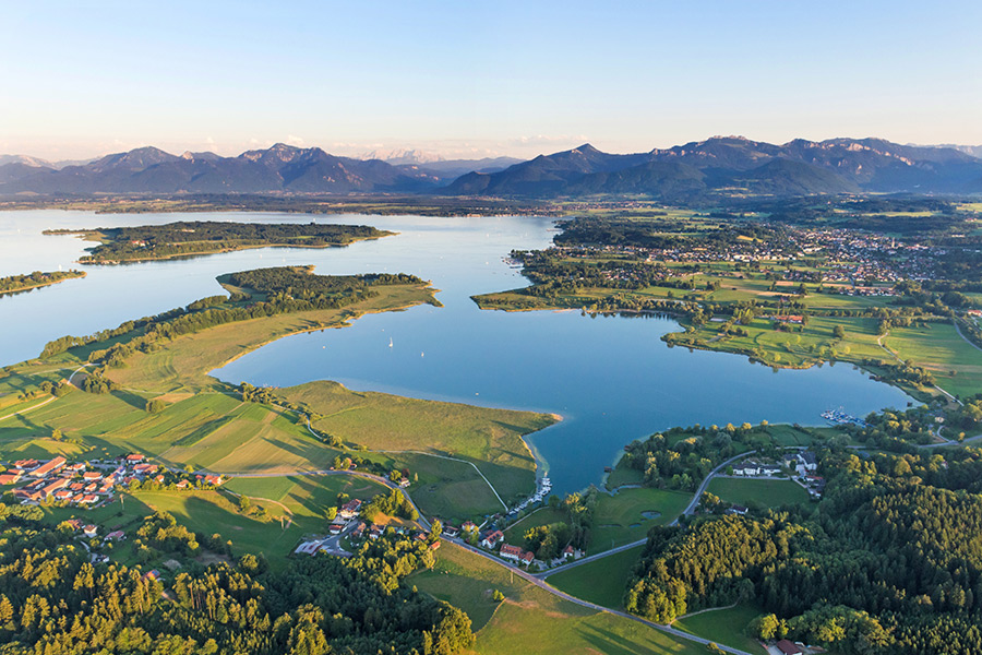 Luftaufnahme für Ihren Urlaub am Chiemsee