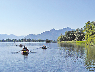 Mit dem Ruderboot ans andere Ende des Chiemsees