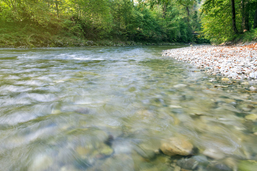 Der Fluss Prien im Eichental