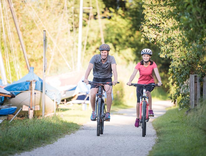 Radfahren in der Umgebung des Chiemsees