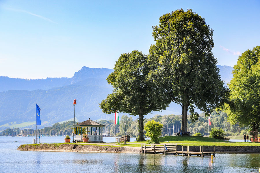 Die Landzunge in Prien am Chiemsee