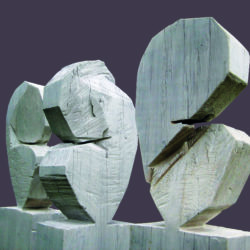 T r i p t y c h o n fichtenholz,eisen, kalklasur 230x150x50cm